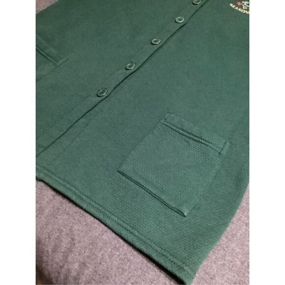 Vintage Thermal Button Down Holiday Cardigan Size: XL - Picture 4 of 7